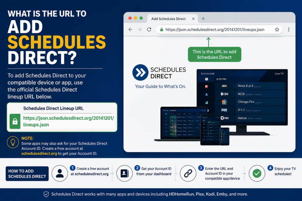 What Is the URL to Add Schedules Direct