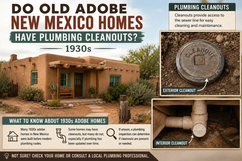 Do Old Adobe New Mexico Homes Have Plumbing Cleanouts