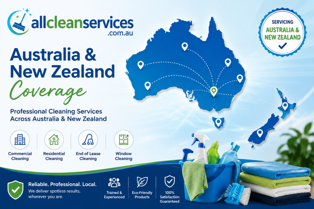 AllCleanServices.com.au Australia New Zealand Coverage