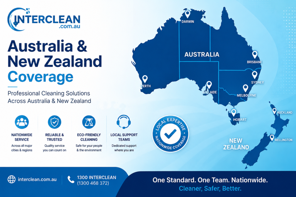 Interclean.com.au Australia New Zealand Coverage