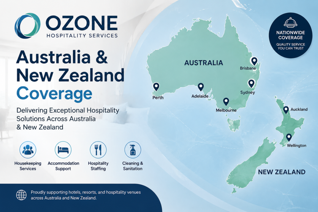 Ozone Hospitality Services Australia New Zealand Coverage