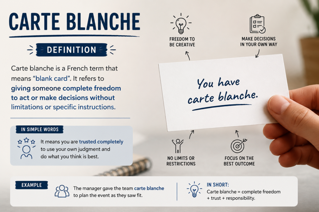 Carte Blanche Definition