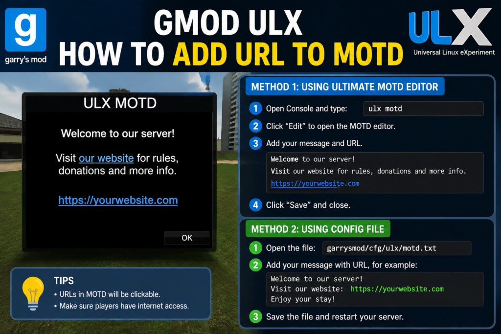 GMOD ULX How to Add URL to MOTD