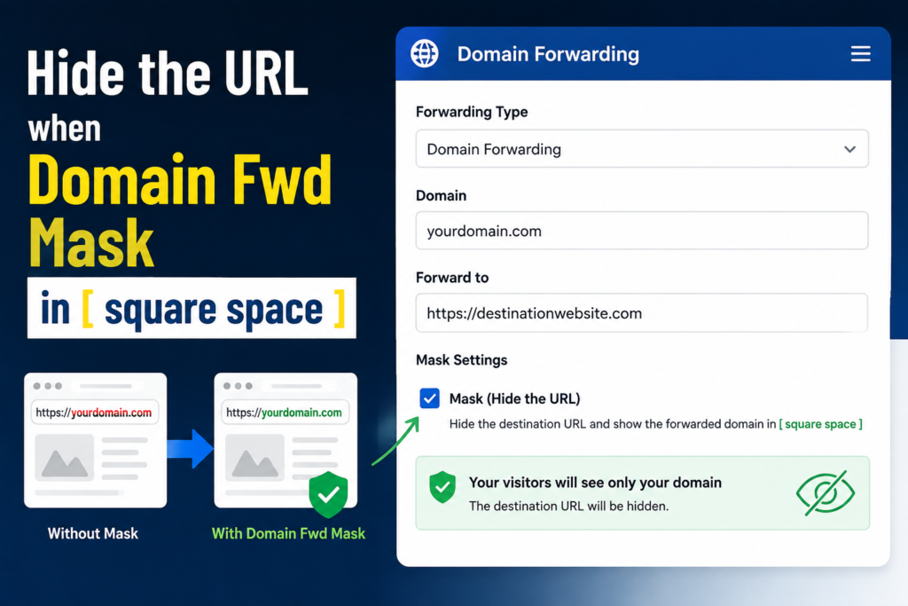 Hide the URL with Domain Forwarding Masking